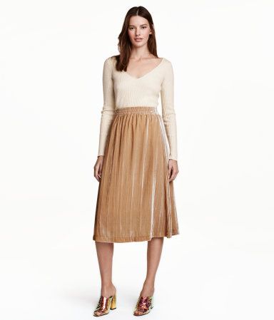 H&M Velvet Skirt $24.99 | H&M (US)