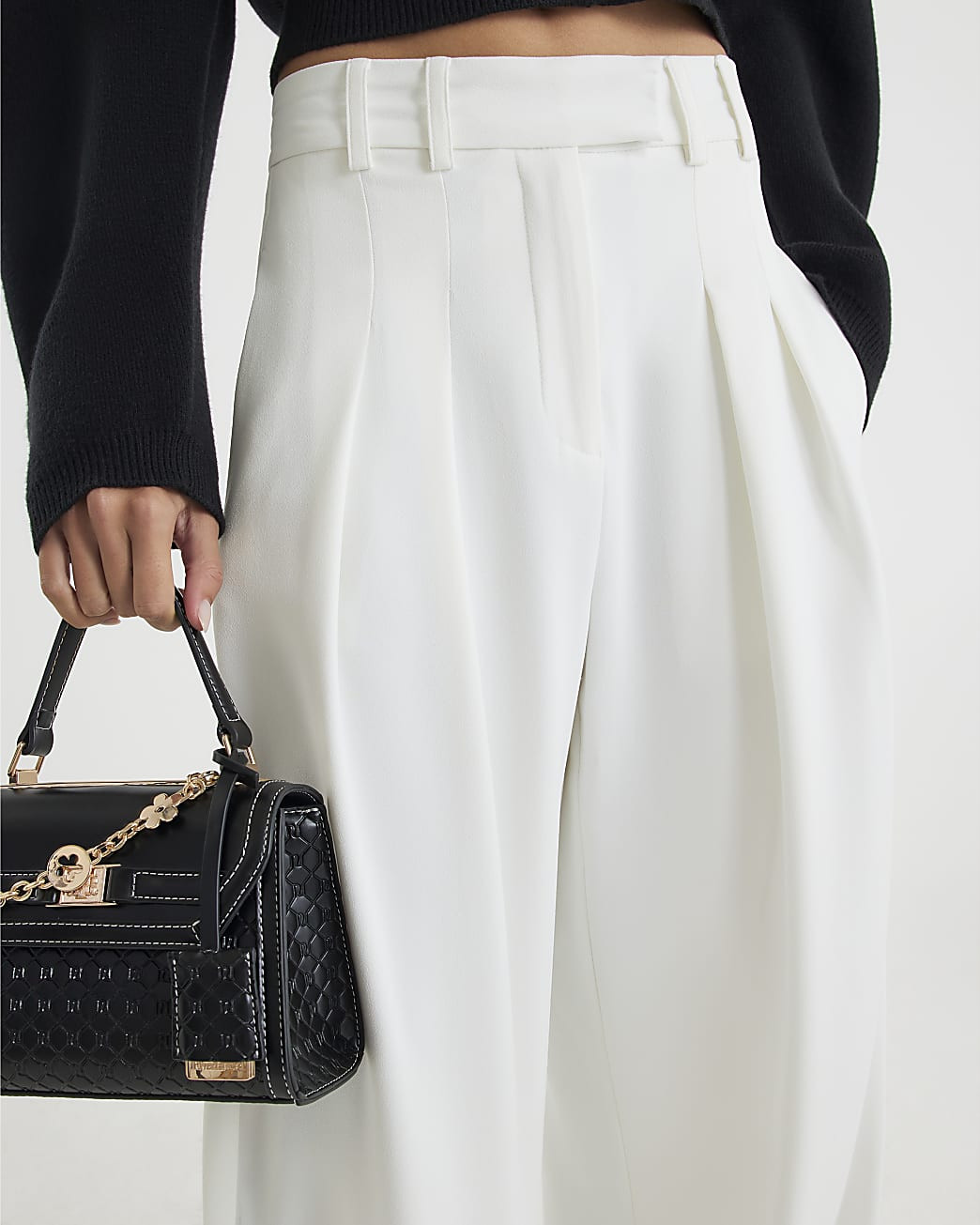 White Wide Leg Trousers | River Island UK & IE