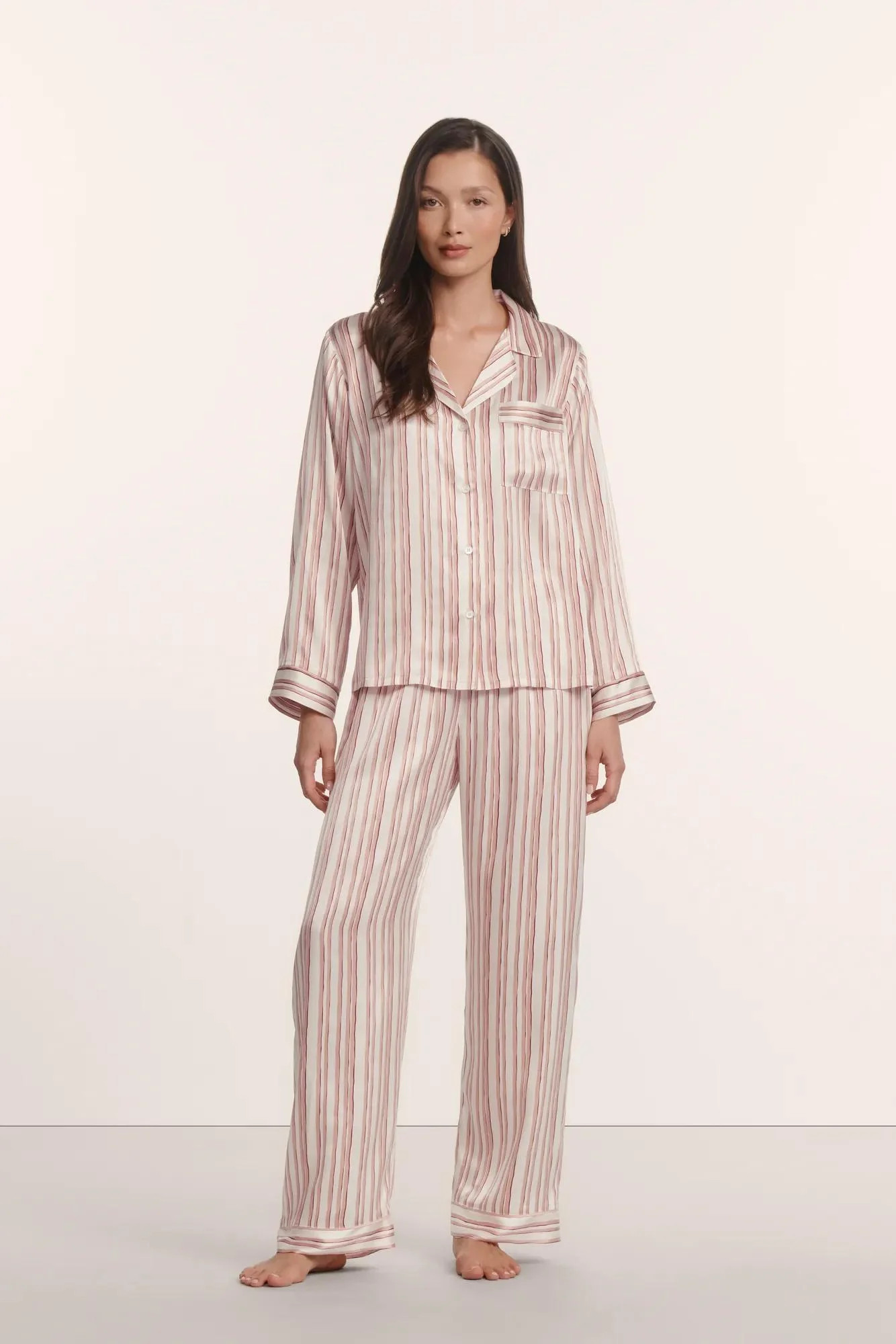 Eberjey x ILIA - Inez Washable Silk Printed Long PJ Set | Eberjey