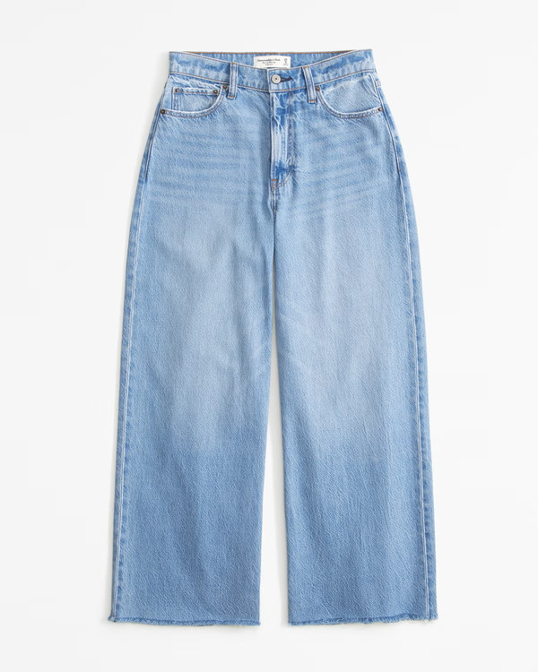 High Rise Cropped Wide Leg Jean | Abercrombie & Fitch (US)