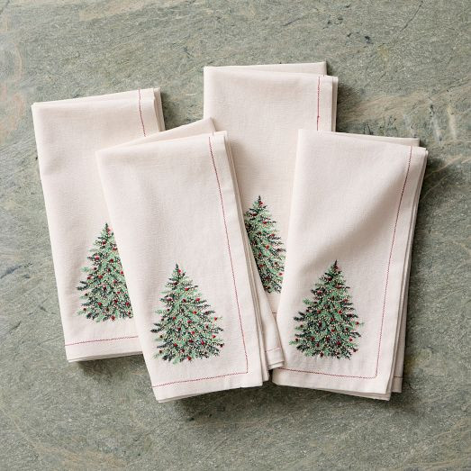Tannenbaum Holly Napkin Sets | West Elm (US)