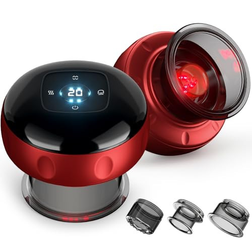 2 Pack Cupping Set, 7-in-1 Smart Cupping Therapy Massager. Red Light Cupping Therapy Set with 2 Modes for Targeted Muscle Soreness,Tighter Skin,Cupping Kit with 20 Levels Suction and Heat and Gua Sha | Amazon (US)