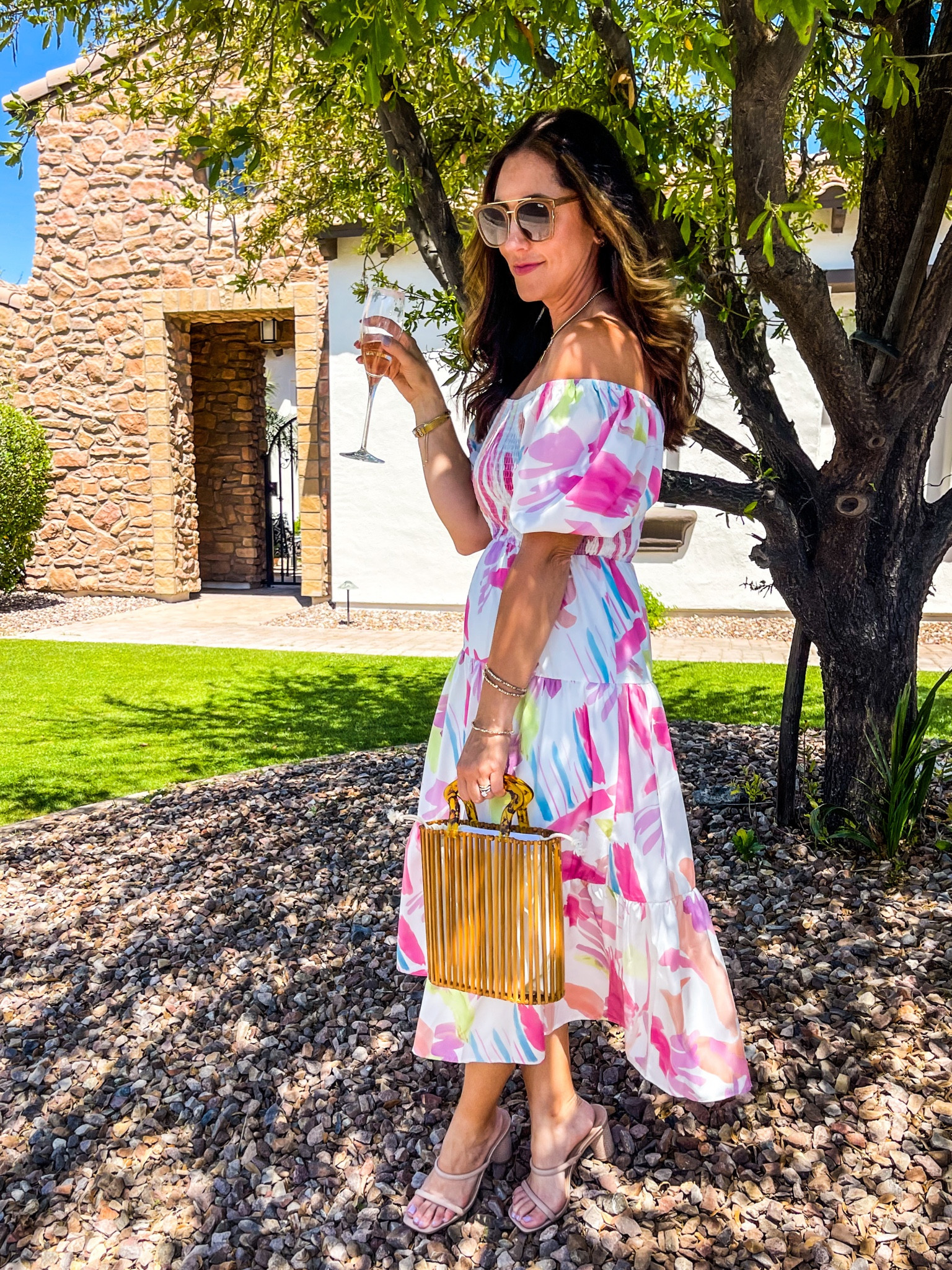 Spring dress! 🌸💙🌺 off the shoulder puff sleeve dress with ruching, wedding guest dress, baby shower dress, Easter dress and vacation dress! 
#amazonfashion
#amazonfind

#LTKunder50 #LTKFind #LTKwedding