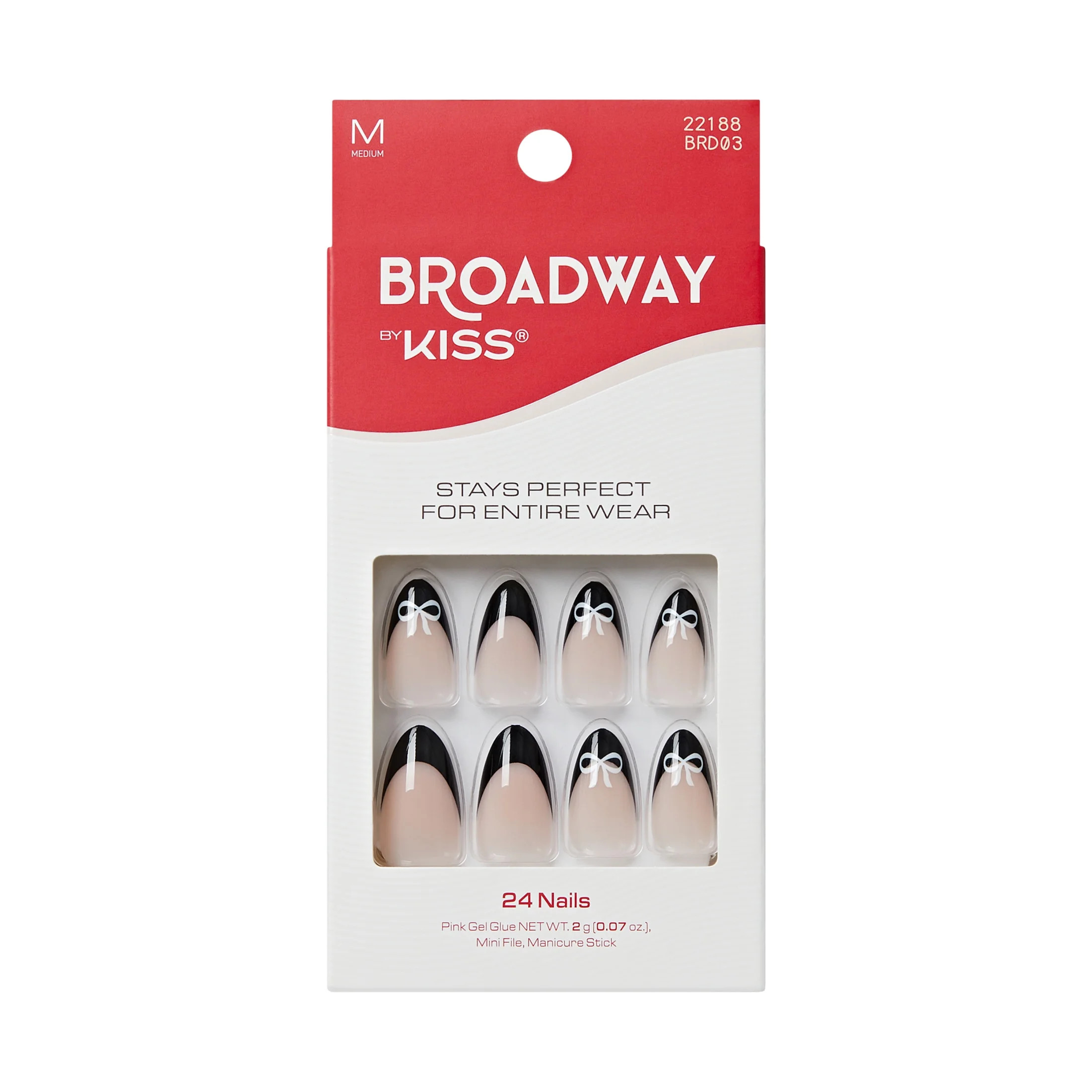 Broadway by KISS Press On Nails Almond, ‘Me Shine’, White, Medium, 28 Count | Walmart (US)