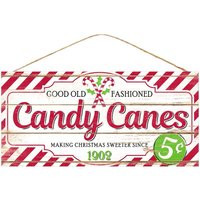 12.5"" Christmas Candy Cane Sign, Wreath Sign, Candy Cane Decor, Holiday Sign | Etsy (US)