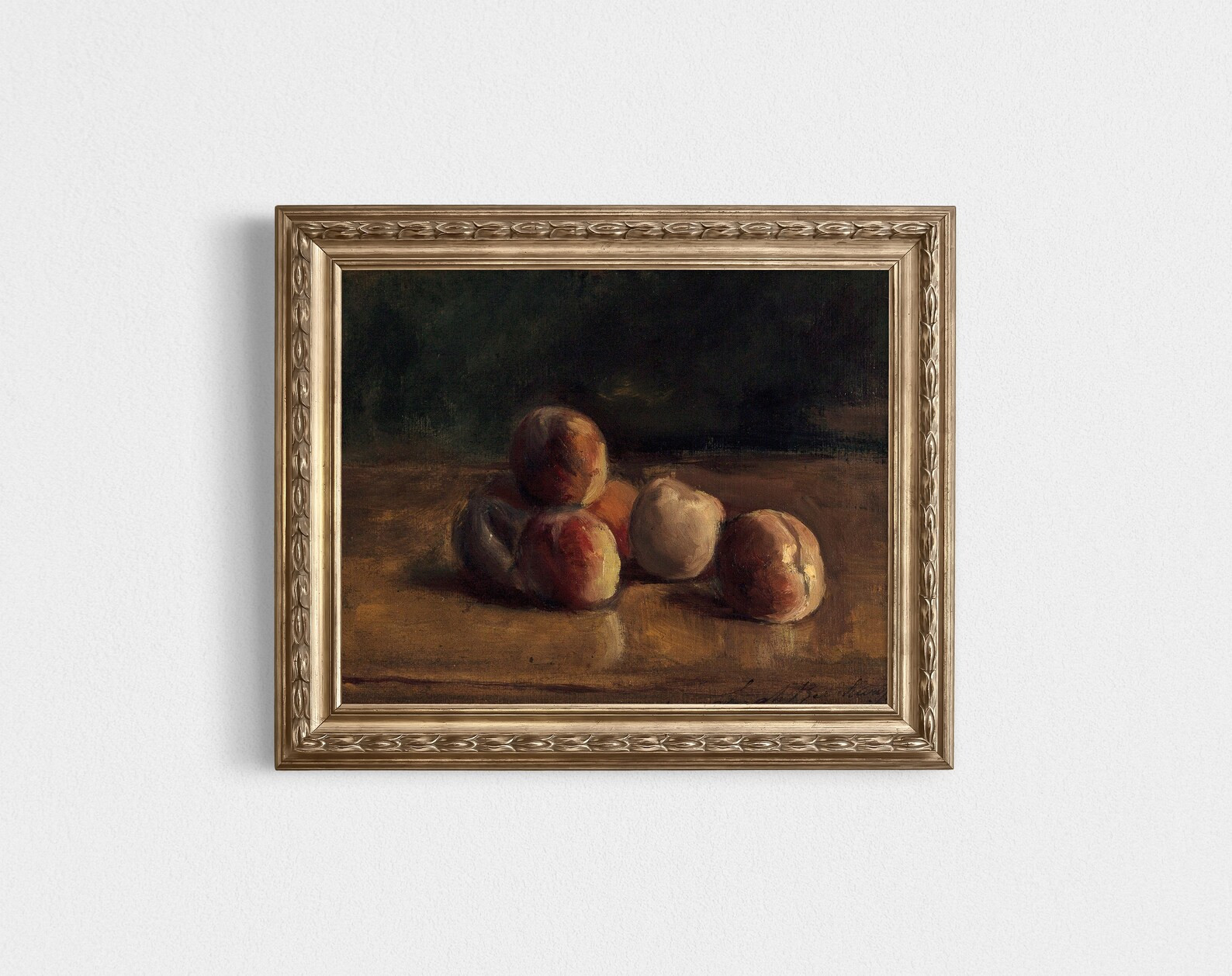 Moody Kitchen Art Print / Vintage Oil Painting / Peach Still Life PRINTABLE / 376 - Etsy Canada | Etsy (CAD)
