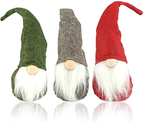 FUTUREPLUSX Christmas Gnomes Decor, 3PCS Swedish Gnomes Plush Handmade Christmas Gnome Ornaments Sca | Amazon (US)