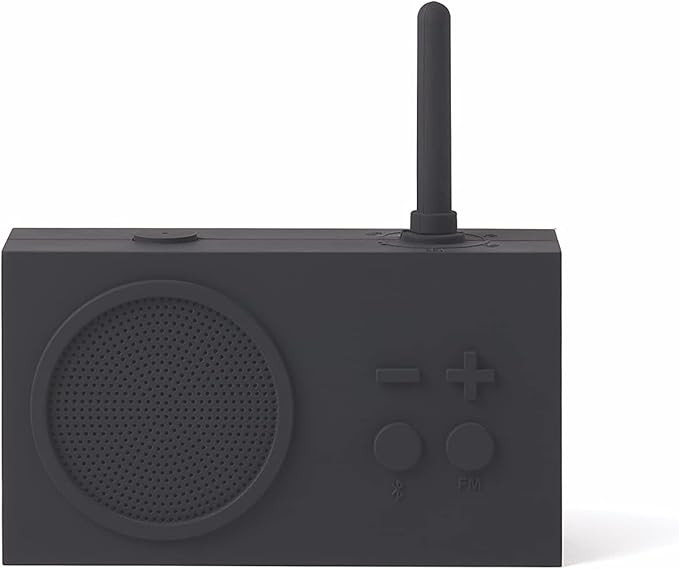 Lexon TYKHO 3 Wireless Bluetooth Speaker and FM Radio, Splashproof and Rechargeable - Black | Amazon (US)