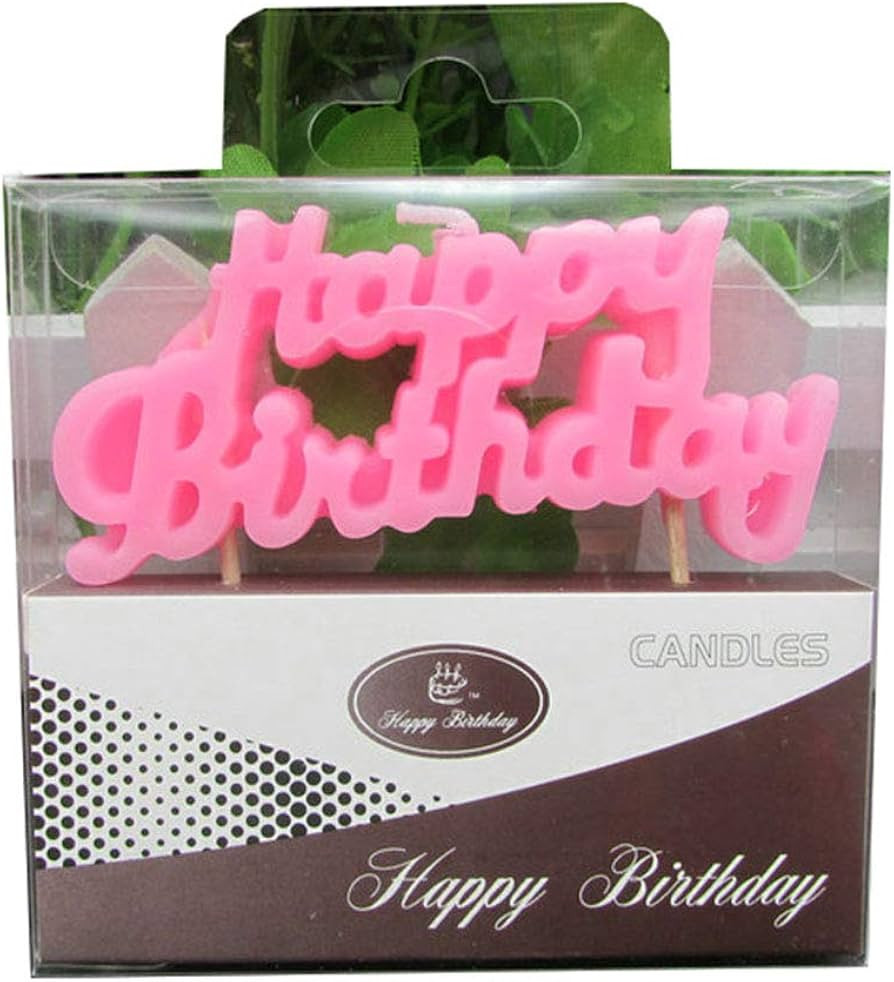 Pink Happy Birthday Letter Candle for Cake,Alphabet Birthday Candle for 1 2 3 4 5 6 7 8 9 10 Year... | Amazon (US)