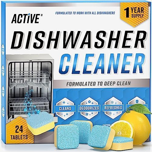 Dishwasher Cleaner And Deodorizer Tablets - 24 Pack Deep Cleaning Descaler Pods for Dish Washer M... | Amazon (US)