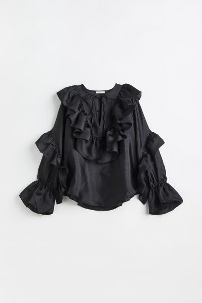 Flounced blouse | H&M (UK, MY, IN, SG, PH, TW, HK)
