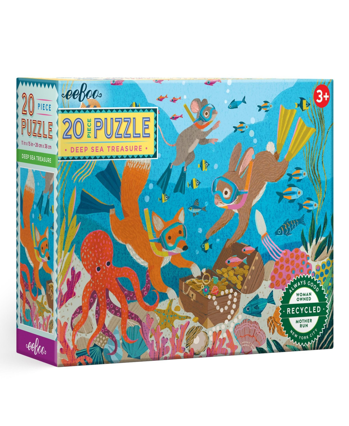 Eeboo Deep Sea Treasure Puzzle Set - Multi | Macy's