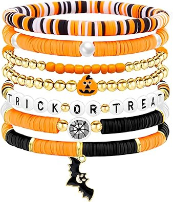 Ronglry 7pcs Valentine's day Bracelet for Women Clay Bead Bracelet Heishi Surfer Bracelets Set Lo... | Amazon (US)