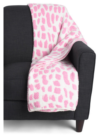 Feather Knit Leopard Throw | TJ Maxx