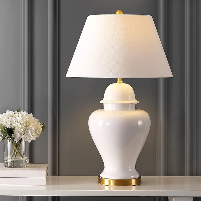 JONATHAN Y JYL6619A Sagwa 33" Ceramic/Iron Modern Classic LED Table Lamp Contemporary Farmhouse B... | Amazon (US)