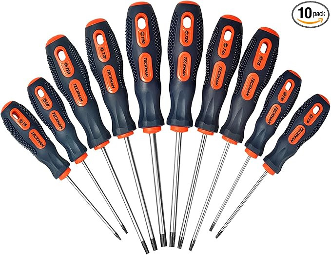 Torx Screwdriver Set,TECKMAN 10 in 1 Magnetic Torx Security Screwdrivers with T6 T8 T9 T10 T15 T2... | Amazon (US)