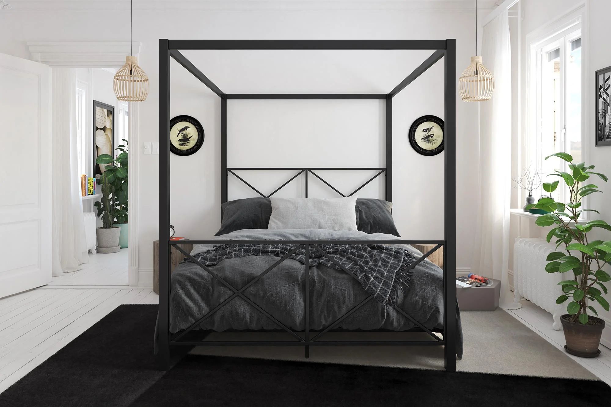 Saarah Low Profile Canopy Bed | Wayfair North America