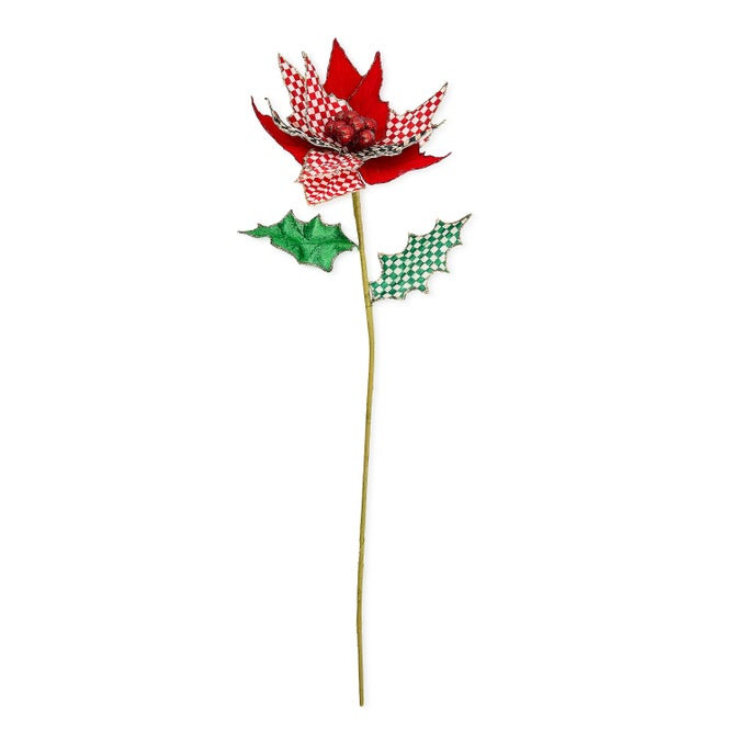 Check It Out Poinsettia Stem | MacKenzie-Childs