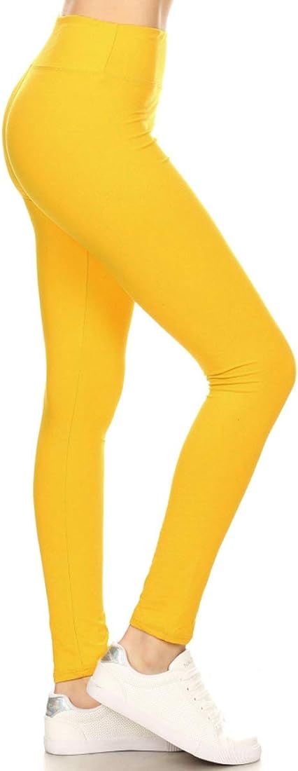 Leggings Depot High Waisted Leggings for Women Buttery Smooth & Soft Women's Leggings Solid Yoga ... | Amazon (US)