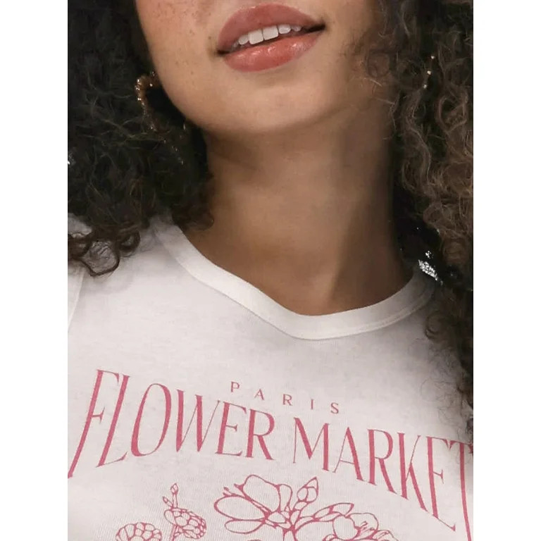 No Boundaries Cropped Graphic Cotton Tank Top, Women's | Walmart (US)