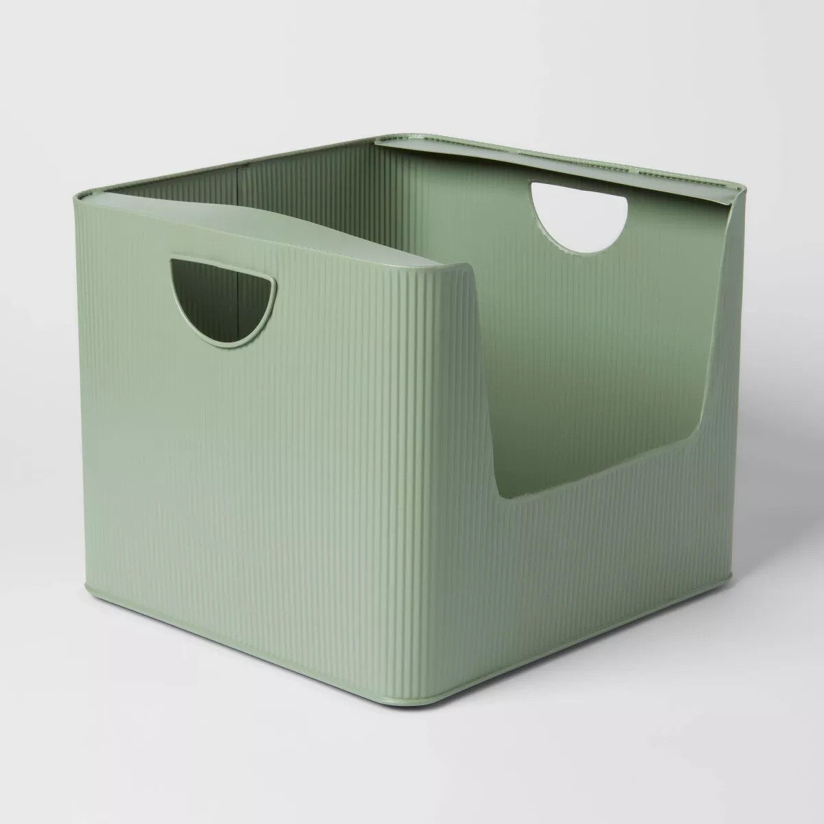 Metal Bin Large Open Front Green - Brightroom™ | Target
