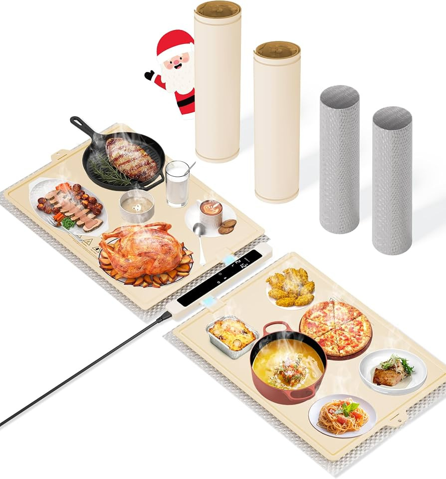 Warming Mat for Food Extra Large: 48"X16" Adjustable Silicone Food Warming Mat Heating Pad Food W... | Amazon (US)