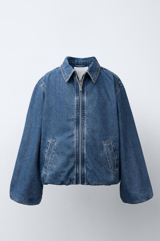 DENIM BOMBER JACKET | Zara US