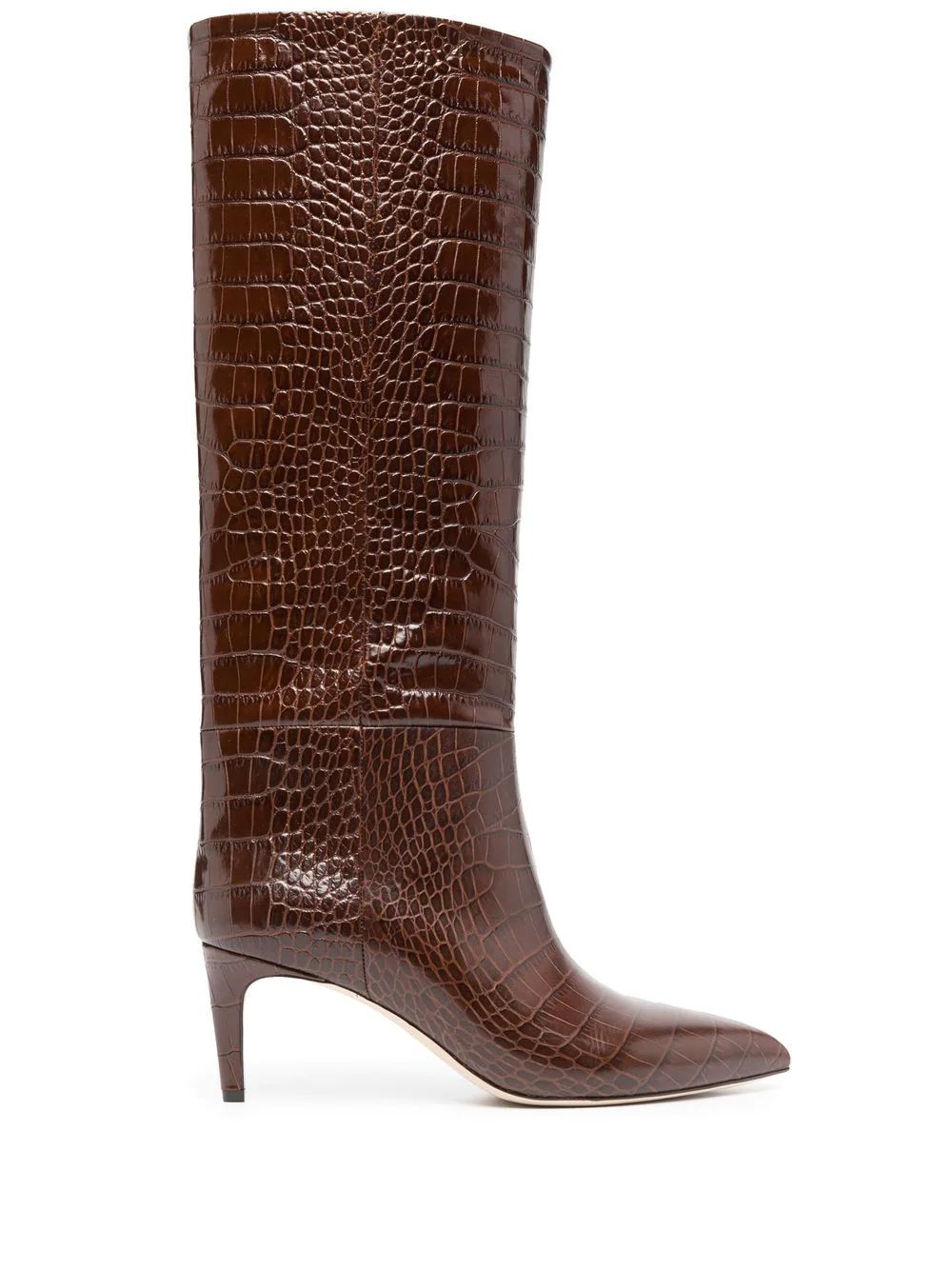 65mm crocodile-effect leather boots | Farfetch Global