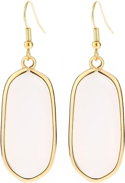 Natural Crystal Healing Stone Drop Dangle Earrings for Women | Amazon (US)