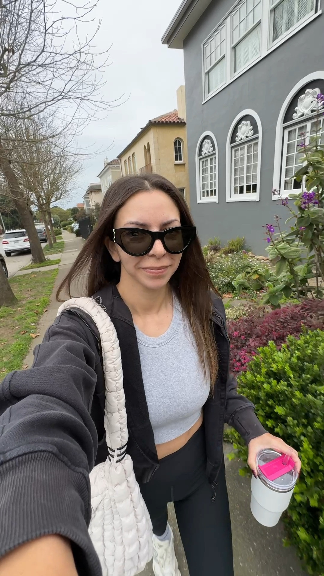 Alo bra top- medium
Abercrombie leggings- small short
Lululemon hoodie- xs/s
Target puffer tote bag
Tavi grip socks 
New balance 9060 sneakers
YSL sunglasses

Petite, activewear, Pilates outfit, barre outfit, workout outfit, gym bag, cat eye sunglasses, petite leggings, fitness

#LTKfitnessgoals #LTKPetite #LTKActive