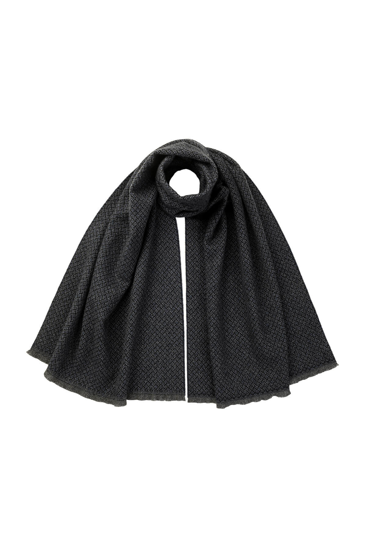 Speckled Charcoal Cashmere Scarf | Johnstons of Elgin