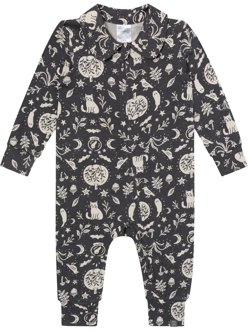 Modern Moments by Gerber Baby Boy Two-Way Zip Viscose Halloween Peter Pan Coverall, Sizes Newborn... | Walmart (US)