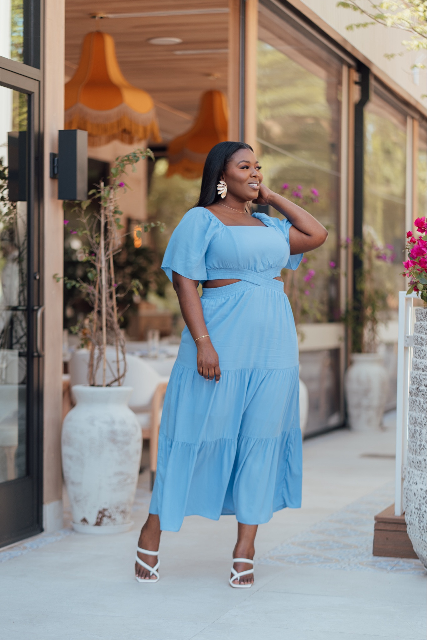 Elevate your wardrobe with this stunning flowy dress, boasting chic side and back cutouts and convenient pockets. Crafted from soft material, it's perfect for spring and summer, with its flowy sleeves adding a charming touch. Available in various colors, it's a versatile piece that effortlessly combines style and comfort for any occasion.

#LTKfindsunder50 #LTKstyletip #LTKmidsize