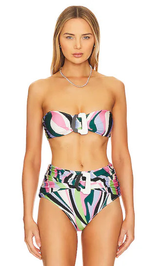 Delos Bandeau Bikini Top in Black Multi | Revolve Clothing (Global)