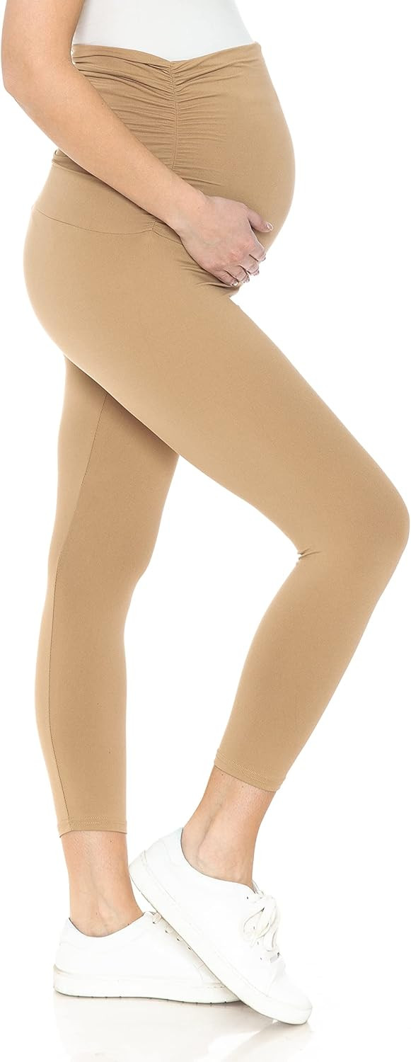 Leggings Depot Women's Maternity Leggings Over The Belly Pregnancy Casual Yoga Tights | Amazon (US)