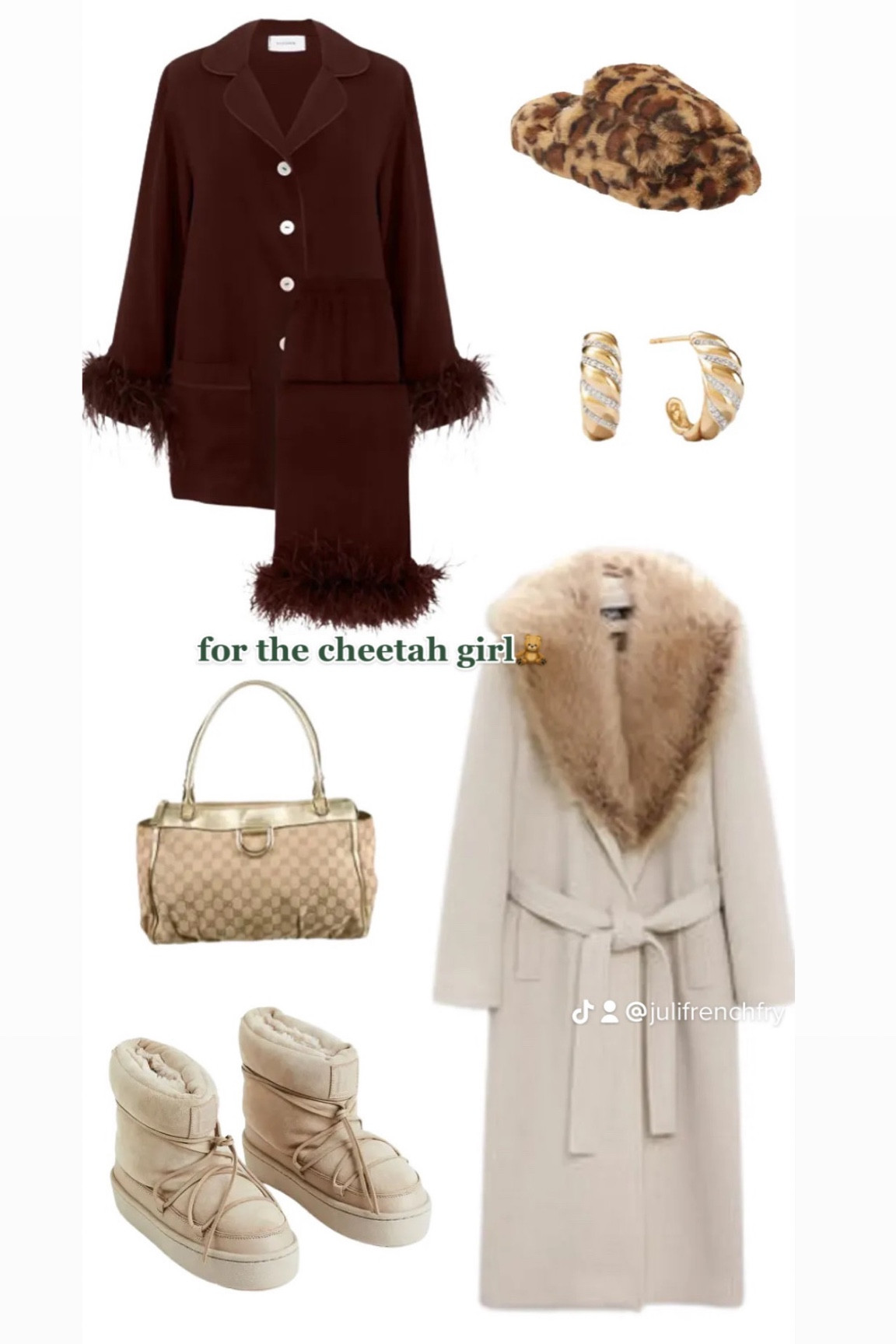 Elevated PJs outfit for the cheetah girl🧸 (coat is Zara)