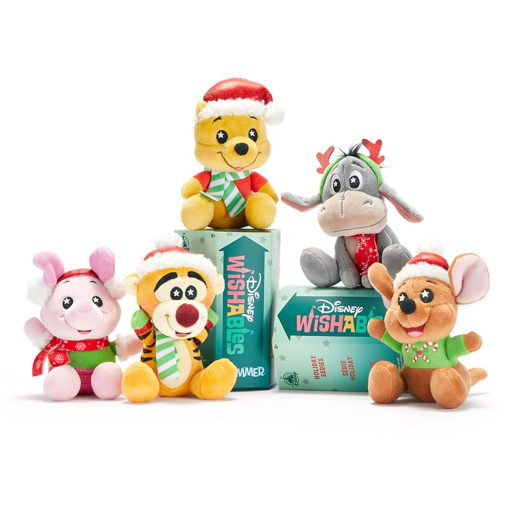 Disney Wishables Shimmer Mystery Plush \u2013 Winnie the Pooh Holiday \u2013 5'' \u2013 Limited R... | Disney Store