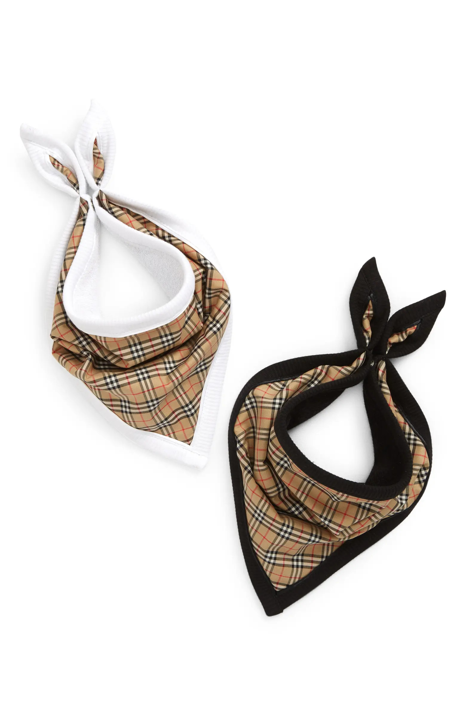 Burberry 2-Pack Camryn Check Bibs | Nordstrom | Nordstrom
