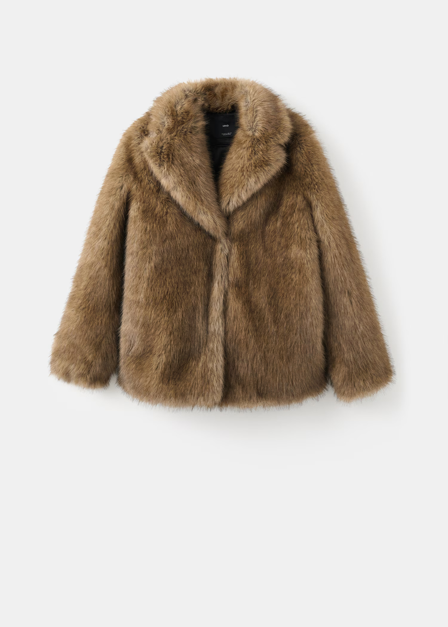 Faux-fur coat with lapels | Mango (US/MX/AU)