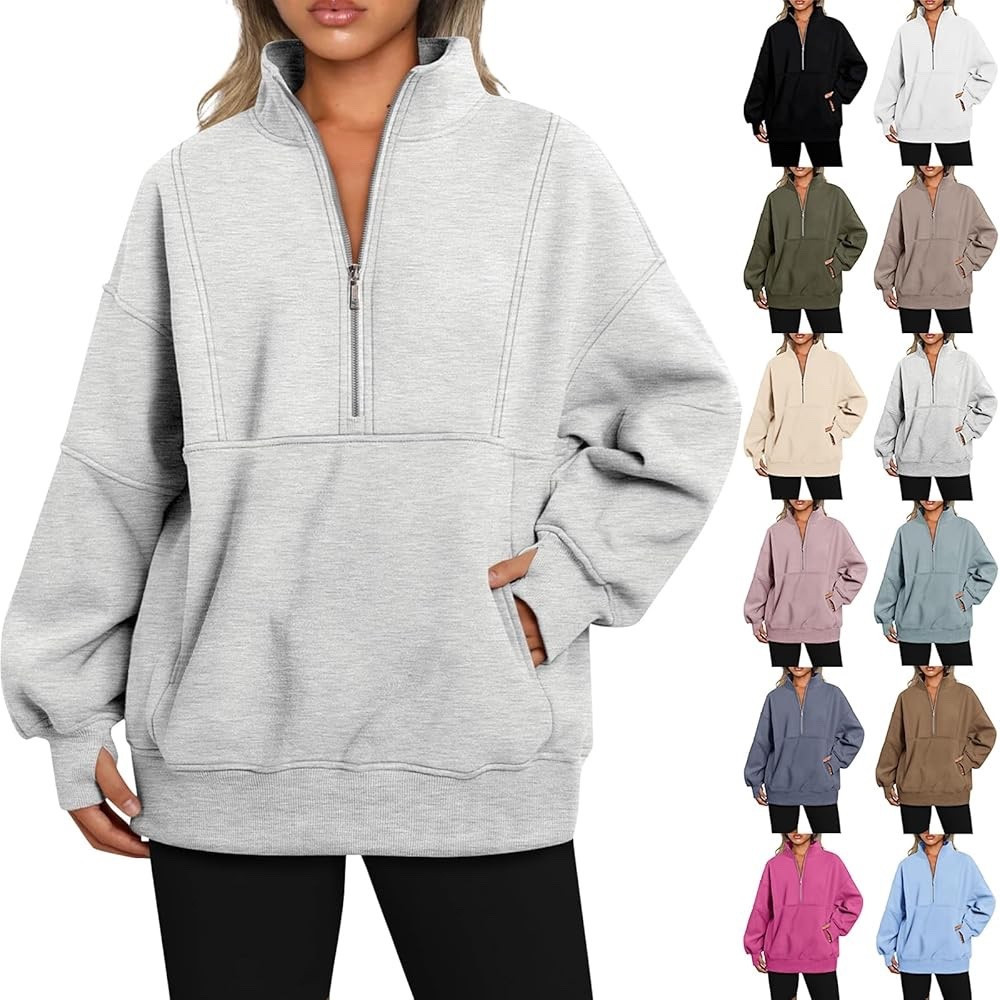 women's airy sleek deep zip pullover sweatshirt

#LTKTall #LTKPetite #LTKootd