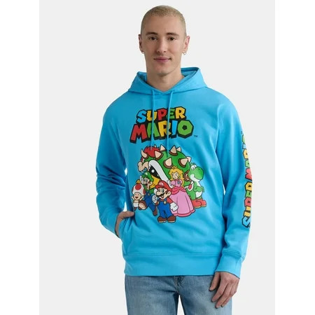 Nintendo Men’ Super Mario Graphic Hoodie Sweatshirt Sizes S-3XL | Walmart (US)