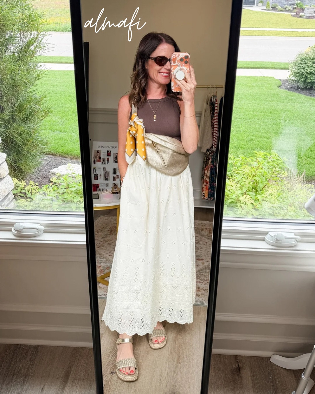 Travel to Almafi 🍋 
Skirt: small
Top: similar