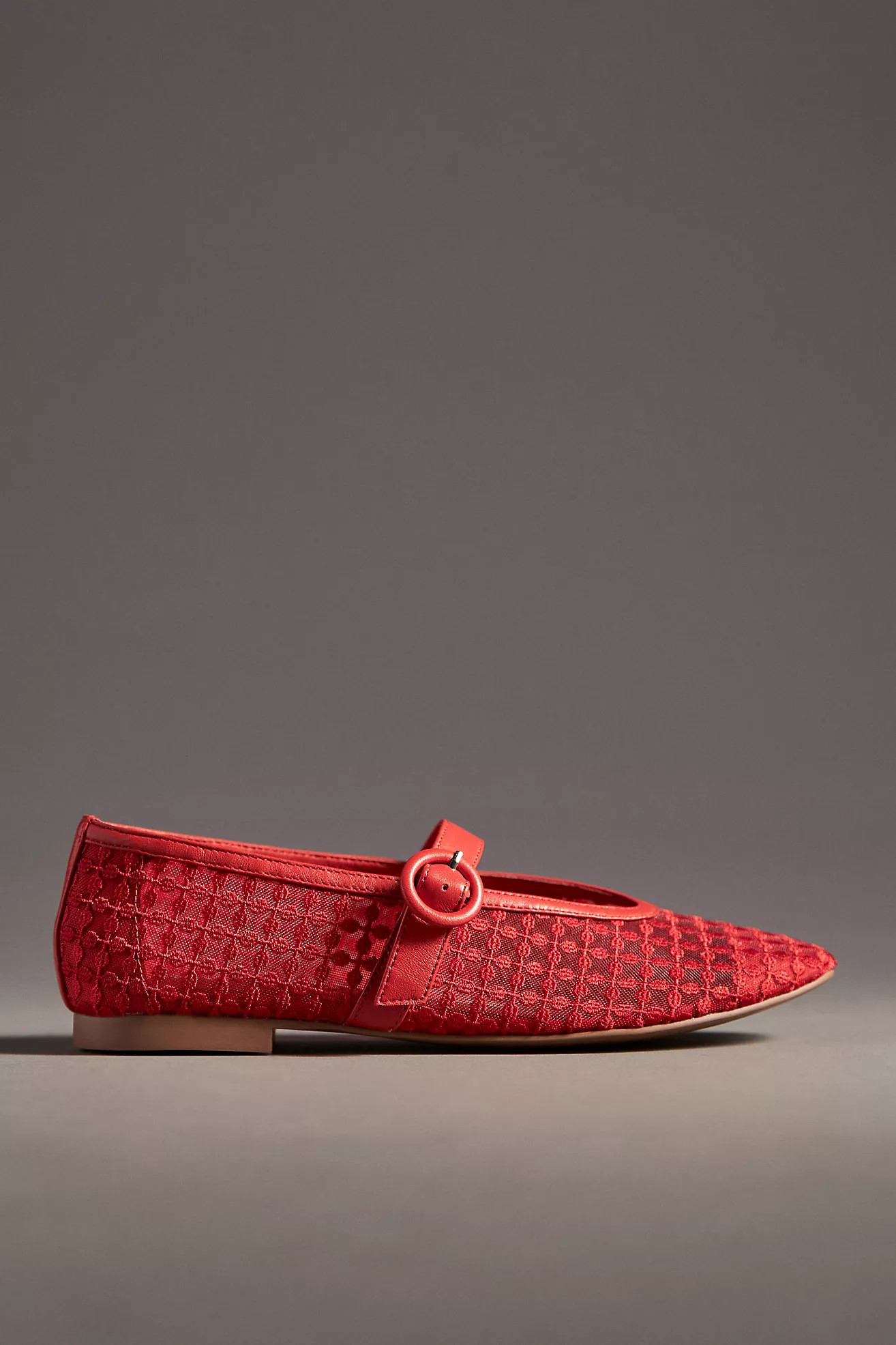 Bibi Lou Floral Mesh Mary Jane Flats | Anthropologie (US)