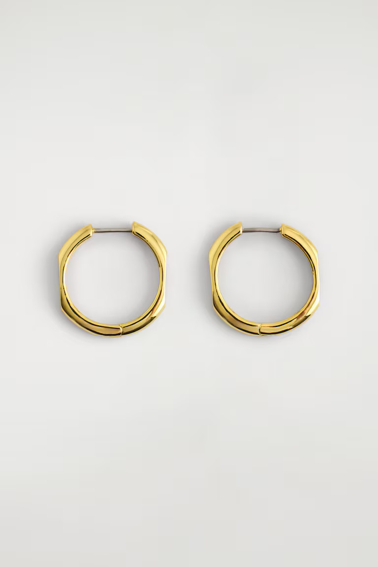 SCULPTED MINI HOOP EARRINGS - GOLD | COS | COS UK