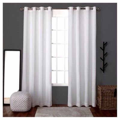 Loha Linen Window Curtain Panel Pair Winter (54"x108") - Exclusive Home™ | Target
