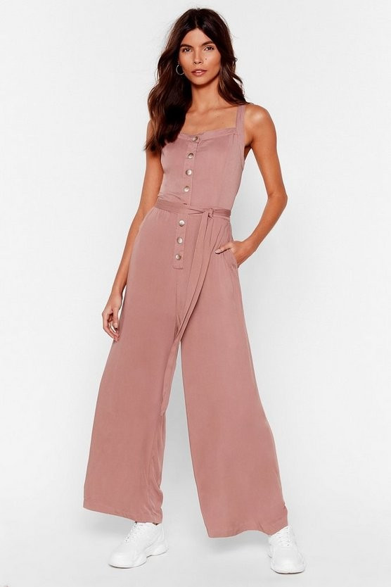 Slow It Button-Down Wide-Leg Jumpsuit | NastyGal (US & CA)