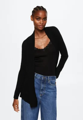 Cardigan Tricot Mango Liso Preto | Dafiti (BR)