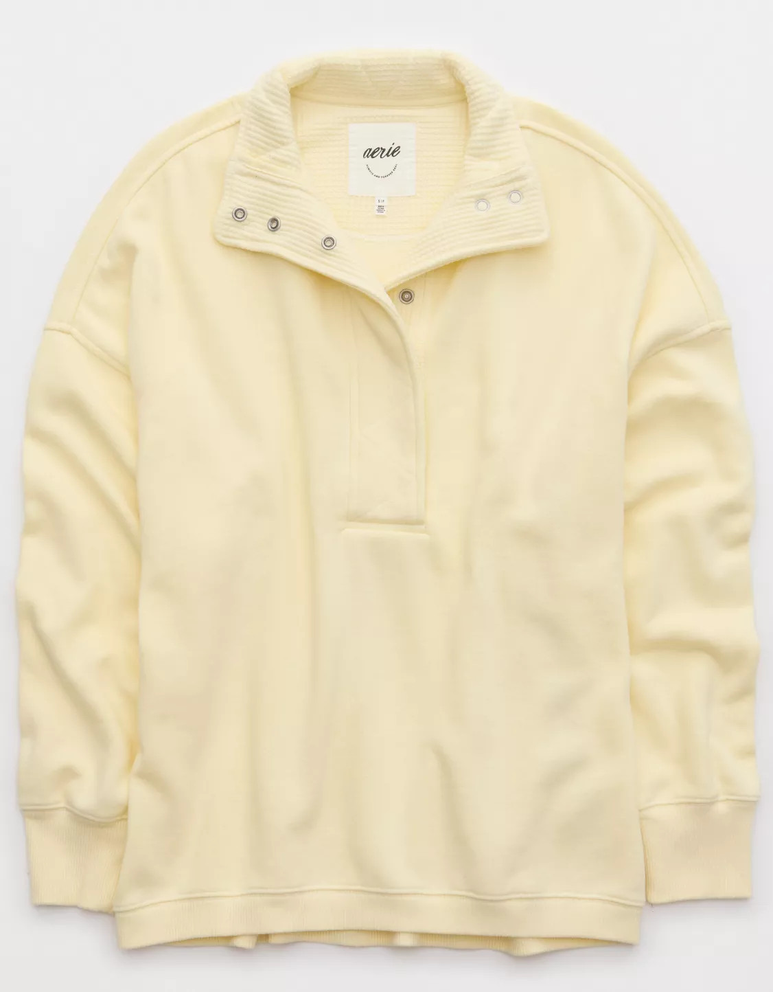 Aerie Getaway Quarter Snap Sweatshirt | Aerie