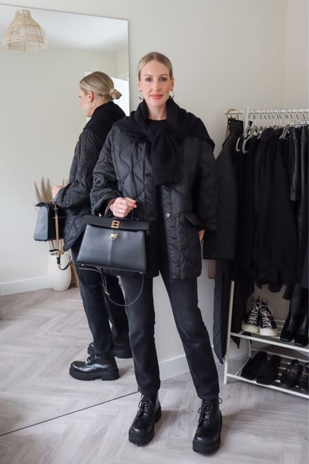 All black outfit - casual everyday outfit - daily walk, running errands, mum outfit

My The Frankie Shop quilted jacket is back in stock and it is all that I wore last autumn and will do again this year from dog and pram walks to heading out the door. 

Handbag is Cafune. 



#LTKSeasonal #LTKshoecrush #LTKeurope