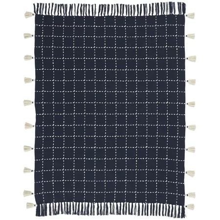 Nourison Life Styles Navy Decorative Throw Blanket 50 X 60 | Walmart (US)